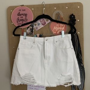 White Jean skirt